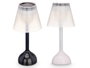 Ibergarden Lampe Solaire de Table Plastique Blanc Noir 9.4x20x9.4 cm avec Pile Ni-MH (Set de 18)
