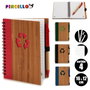 Pincello Carnet Bambou Recyclé avec Stylo 12x16 cm Assortis (Set de 24)