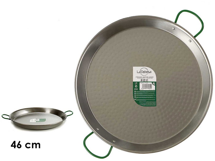 La Dehesa Paellera polie 46 cm 12 portions acier inoxydable (Set de 4) La Dehesa Paellera polie 46 cm 12 portions acier inoxydable (Set de 4)