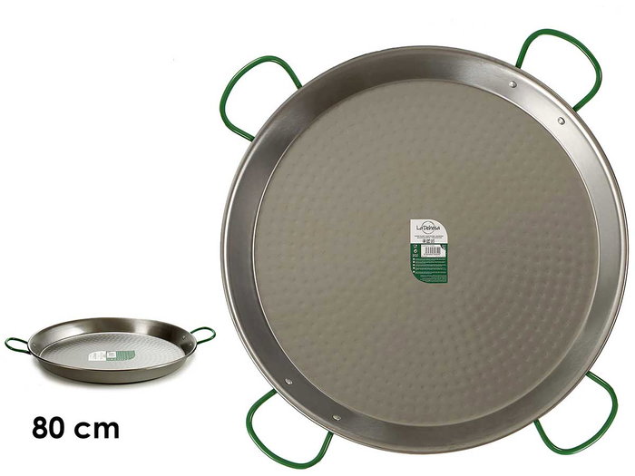 La Dehesa Paellera Polie Acier 80 cm 40 Rations pour Gaz et Bois La Dehesa Paellera Polie Acier 80 cm 40 Rations pour Gaz et Bois