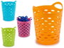 ARTE REGAL Cesta Plastique Ronde Multiusages Assortiment de 48 pièces