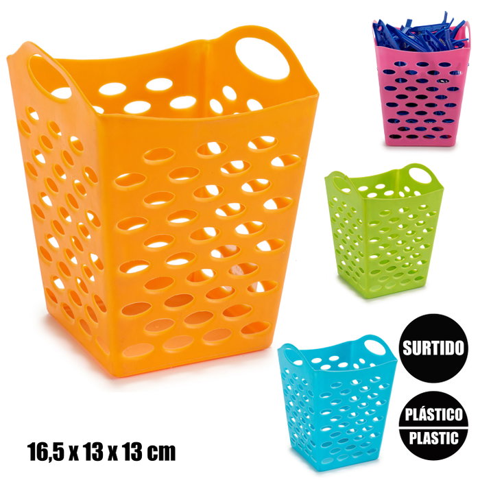 ARTE REGAL Cesta Plástico Multiusos Cuadrada Assortiment 48 pièces