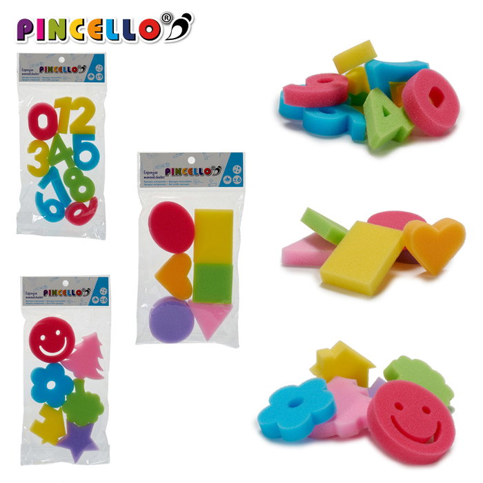 Pincello Lot d'éponges pour loisirs créatifs assorties 2 x 28 x 14 cm (Set de 36)