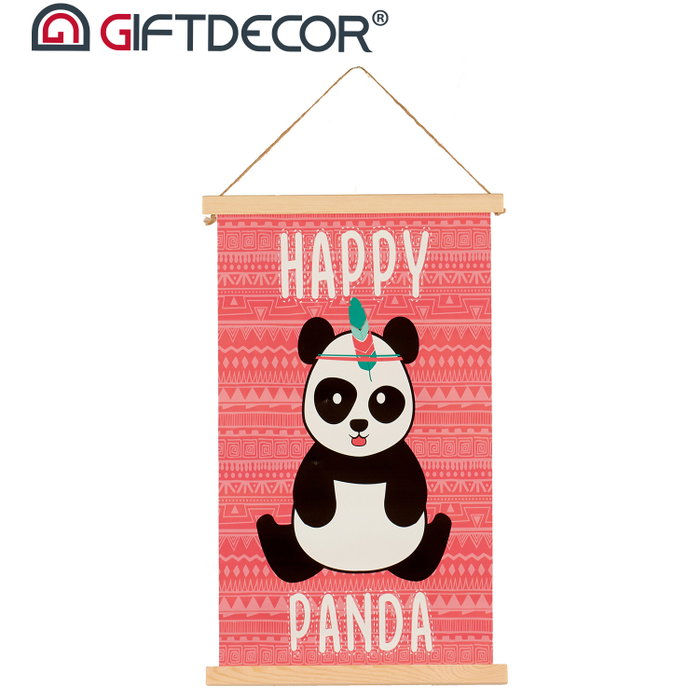 GIFTDECOR Tableau sur toile LIENZO PERGAMINO PANDA SUR2 33X54CM