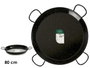 La Dehesa Paellera émaillée 80 cm - 40 portions Acier émaillé Noir