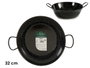 La Dehesa Poêle Creuse Émaillée avec Ansas 32 cm Acier Émaillé Noir (Set de 6)