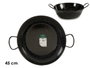 La Dehesa Poêle Creuse Émaillée Avec Poignées 45 cm Acier Noir (Set de 3)