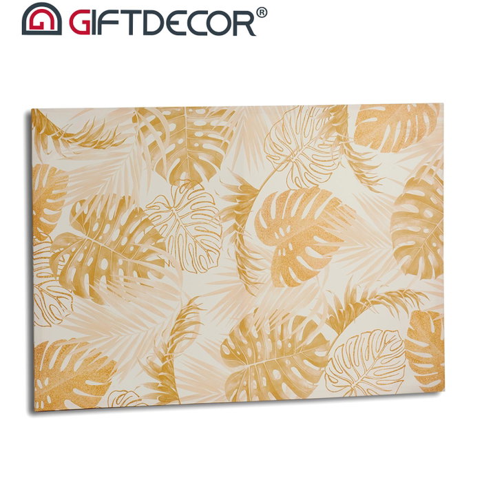 Giftdecor Lienzo 80 x 120 cm Feuille Naturelle Assortis (Set de 4)