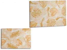 GIFTDECOR Lot de 4 toiles 80x120 cm feuille naturelle