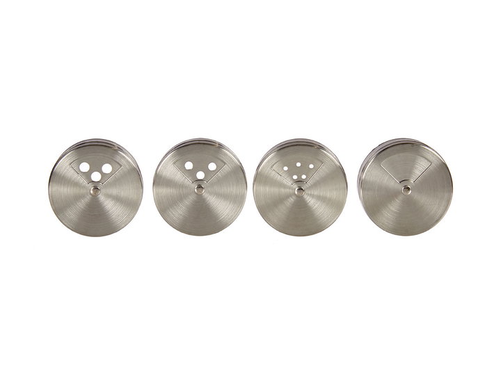Vivalto Lot de 9 Bôtes en Verre avec Support Métal Transparent et Argenté 18x23x19 cm (Set de 6)