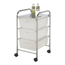 BERILO Cajonera transparente avec 3 tiroirs