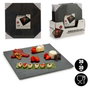 Kinvara Plateau Apéritif Carré 30x30 cm en Ardoise Noire (Set de 12)