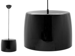 GIFTDECOR Lampe ronde noire avec écran acrylique