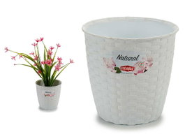 StefanPlast Maceta Naturelle Intérieur Extérieur 14 cm Diamètre Blanc 14x13x14 cm (Set de 12)