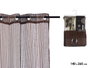Giftdecor Rideau 140x260 cm Marron Brillant 6 Œillets Polyester (Set de 6)