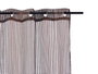 Giftdecor Rideau 140x260 cm Marron Brillant 6 Œillets Polyester (Set de 6)