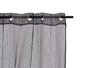 Giftdecor Rideau 140 x 260 cm 6 œillets Tissu Grille Noir Polyester (Set de 6)