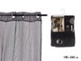 Giftdecor Rideau 140 x 260 cm 6 œillets Tissu Grille Noir Polyester (Set de 6)