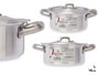 Kinvara Casserole Aluminium 14 cm 1 L - Argent, Compatible Gaz Four et Lave-vaisselle (Set de 10)