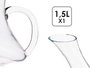 Vivalto Décanteur Recto 1,5L en Verre Transparent 22,5 x 24,5 x 20 cm (Set de 6)