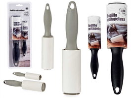 ARTE REGAL Set de 2 rouleaux anti-peluches assortis noir et gris