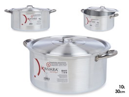 KINVARA Cacerola en aluminium 10 L, Plata