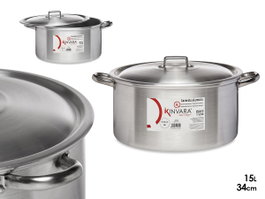KINVARA Cacerola en Aluminium 15 L Plata