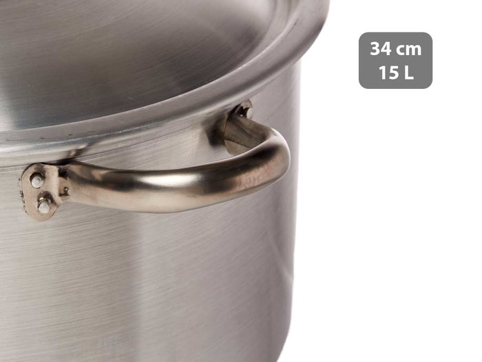 KINVARA Cacerola en Aluminium 15 L Plata