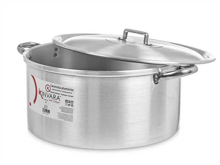 Kinvara Casserole en Aluminium 36 cm 18 L Argentée (Set de 3) Kinvara Casserole en Aluminium 36 cm 18 L Argentée (Set de 3)