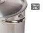Kinvara Casserole en Alu 38 cm (20 L) avec Couvercle – Argenté – Compatible Gaz, Four, Lave-vaisselle (Set de 3)