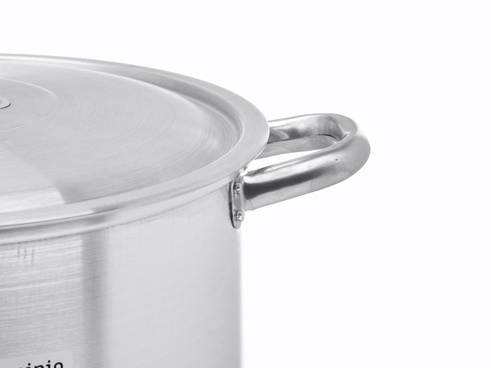 Kinvara Olla en Aluminium 30 cm 15 L avec Couvercle, Argenté, Compatible Gaz et Four (Set de 4) Kinvara Olla en Aluminium 30 cm 15 L avec Couvercle, Argenté, Compatible Gaz et Four (Set de 4)