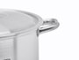 Kinvara Olla en Aluminium 30 cm 15 L avec Couvercle, Argenté, Compatible Gaz et Four (Set de 4)