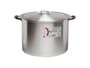 Kinvara Olla en Aluminium 40 cm 40 L avec Couvercle, Argent, pour Gaz, Four et Lave-vaisselle (Set de 2)