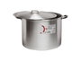 Kinvara Olla en Aluminium 40 cm 40 L avec Couvercle, Argent, pour Gaz, Four et Lave-vaisselle (Set de 2)