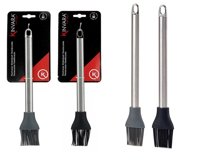 Kinvara Pinceau de cuisine acier inoxydable et silicone, assorti, 1,5x32x10 cm (Set de 36) Kinvara Pinceau de cuisine acier inoxydable et silicone, assorti, 1,5x32x10 cm (Set de 36)