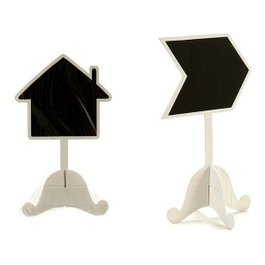 PINCELLO Lot de 48 Tableaux Blancs Formes Flèche et Maison Assortis