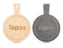 Kinvara Table Ronde Bambou et Ardoise Découpage Tapas 14 x 1 x 19 cm (Set de 48)