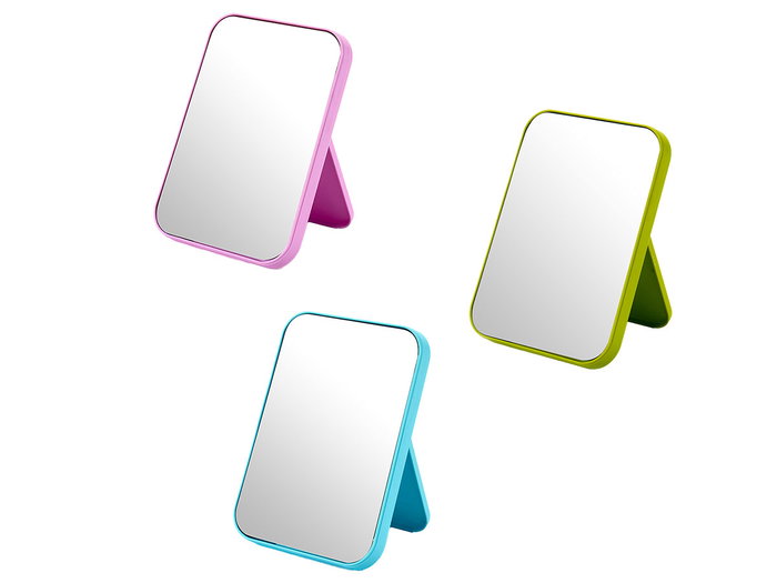 BERILO Lot de 36 petits miroirs en plastique assortis de 3 couleurs BERILO Lot de 36 petits miroirs en plastique assortis de 3 couleurs