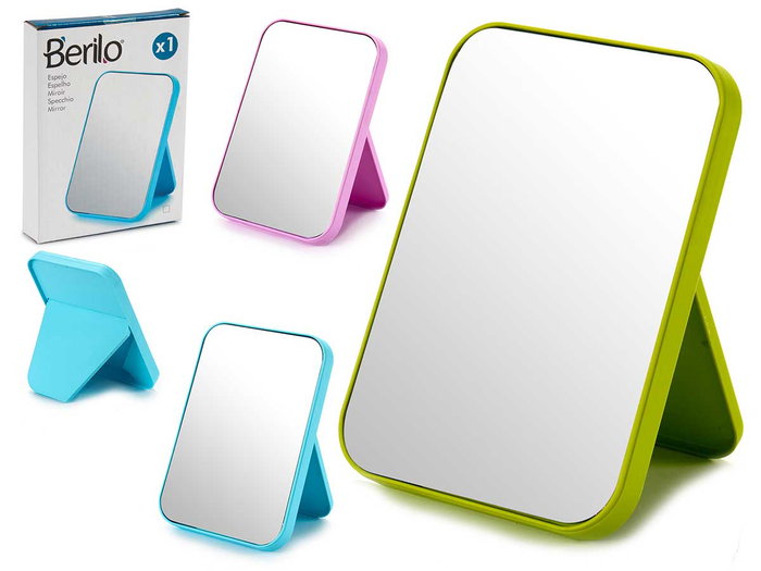 Berilo Petit Miroir Plastique Couleurs Assorties 11x15x1 cm (Set de 36) Berilo Petit Miroir Plastique Couleurs Assorties 11x15x1 cm (Set de 36)