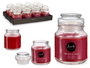 Acorde Bougie verre couvercle pomme cannelle 28H 7x10x7 cm rouge (Set de 12)