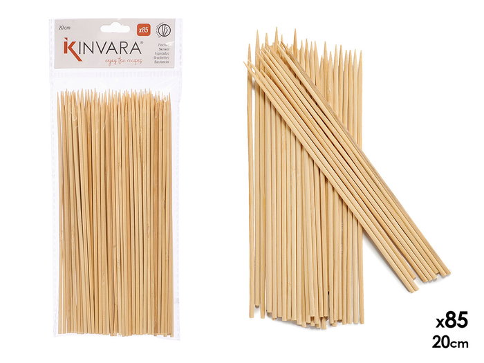 Kinvara Lot de 85 Piques en Bambou 20 cm Marron (Set de 96) Kinvara Lot de 85 Piques en Bambou 20 cm Marron (Set de 96)