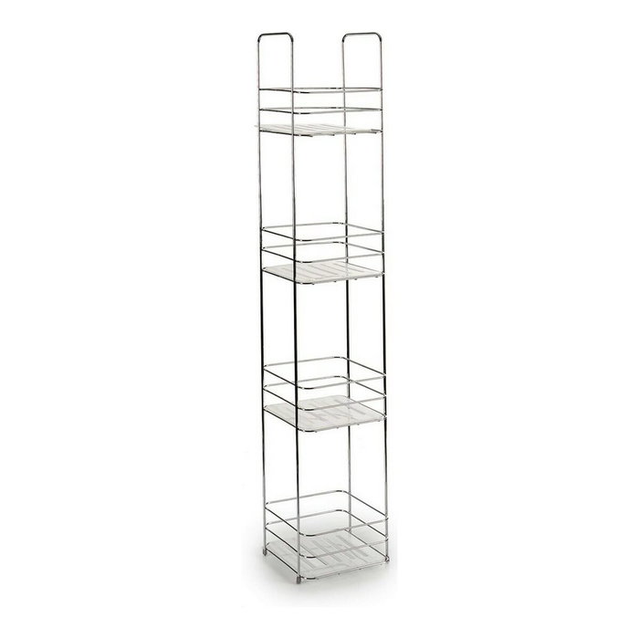 Berilo Étagère de salle de bains Transparent Argenté 16 x 86 x 16 cm Berilo Étagère de salle de bains Transparent Argenté 16 x 86 x 16 cm