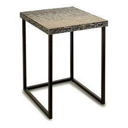 GIFTDECOR Table carrée nacre gris dégradé