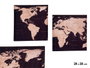 Giftdecor Toile Carte du Monde 28x28 cm, Surtis Aléatoires (Set de 36)