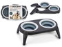 MASCOW Comedero Doble Silicona Gris-Negro