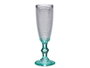 Vivalto Copa Puntos Cava Pie Turquoise en Verre 185 ml 7x20x7 cm (Set de 36)