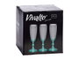 Vivalto Copa Puntos Cava Pie Turquoise en Verre 185 ml 7x20x7 cm (Set de 36)
