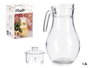 Vivalto Jarre en verre avec couvercle transparent 1,8 L 16x24x14 cm (Set de 8)