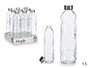 Vivalto Bouteille en verre 1100 ml avec bouchon métal, transparente, 8x31x8 cm (Set de 18)