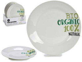 ARTE REGAL Plat à dessert en porcelaine Organic, lot de 20